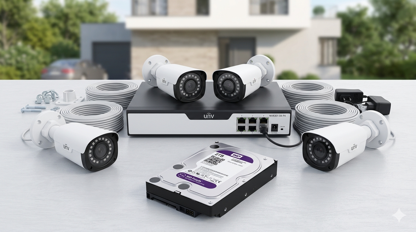 UNV 4 CCTV System with 2TB WD Purple Surveillance Drive
